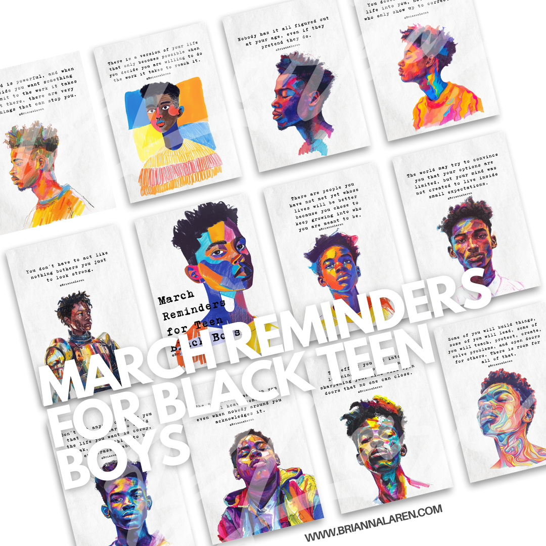 March Reminders for Black Teen Boys - Digital Download