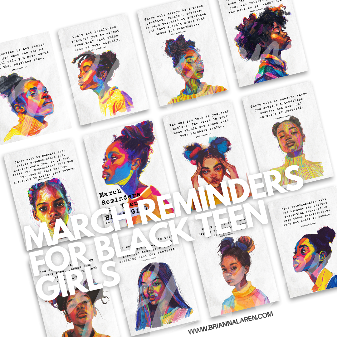 March Reminders for Black Teen Girls - Digital Download