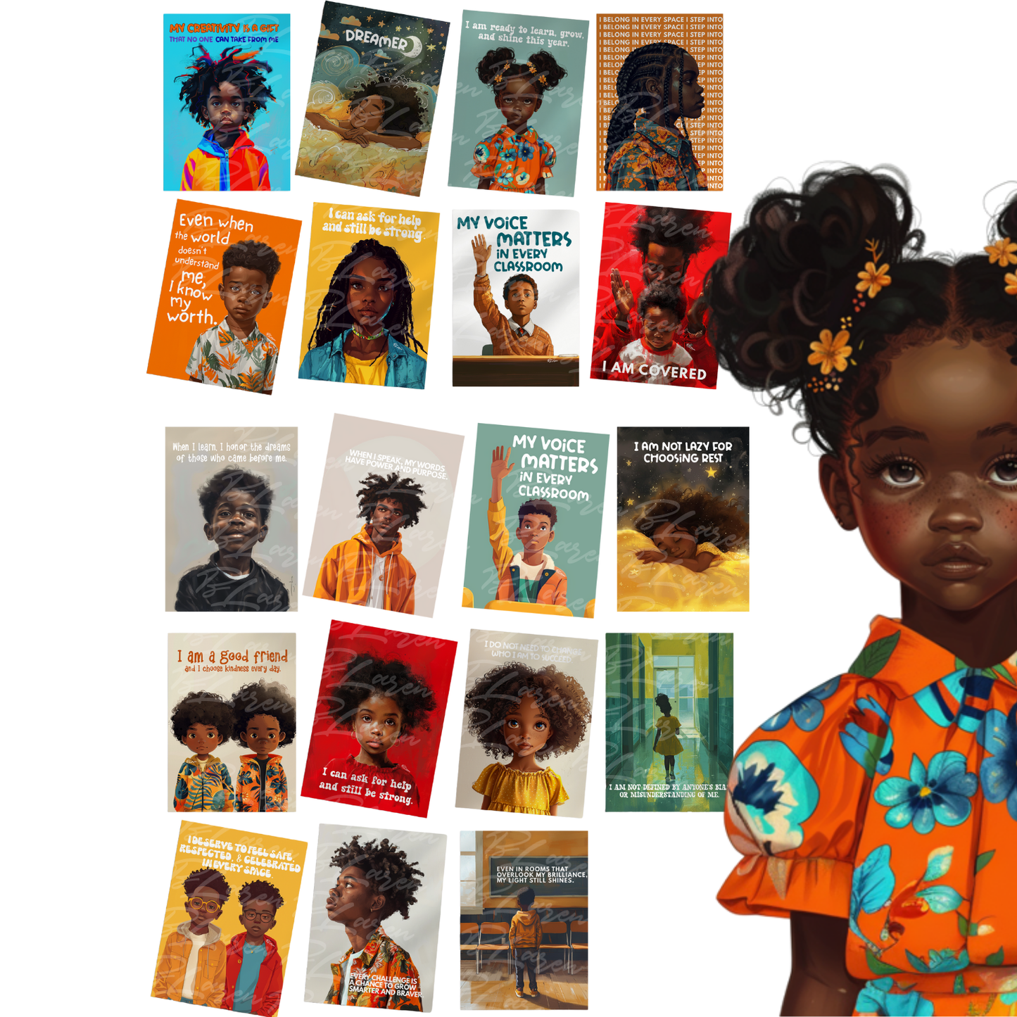 Black to School Affirmations - Digital Download