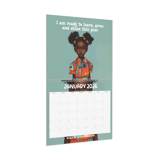Black To School 2026 Calendar