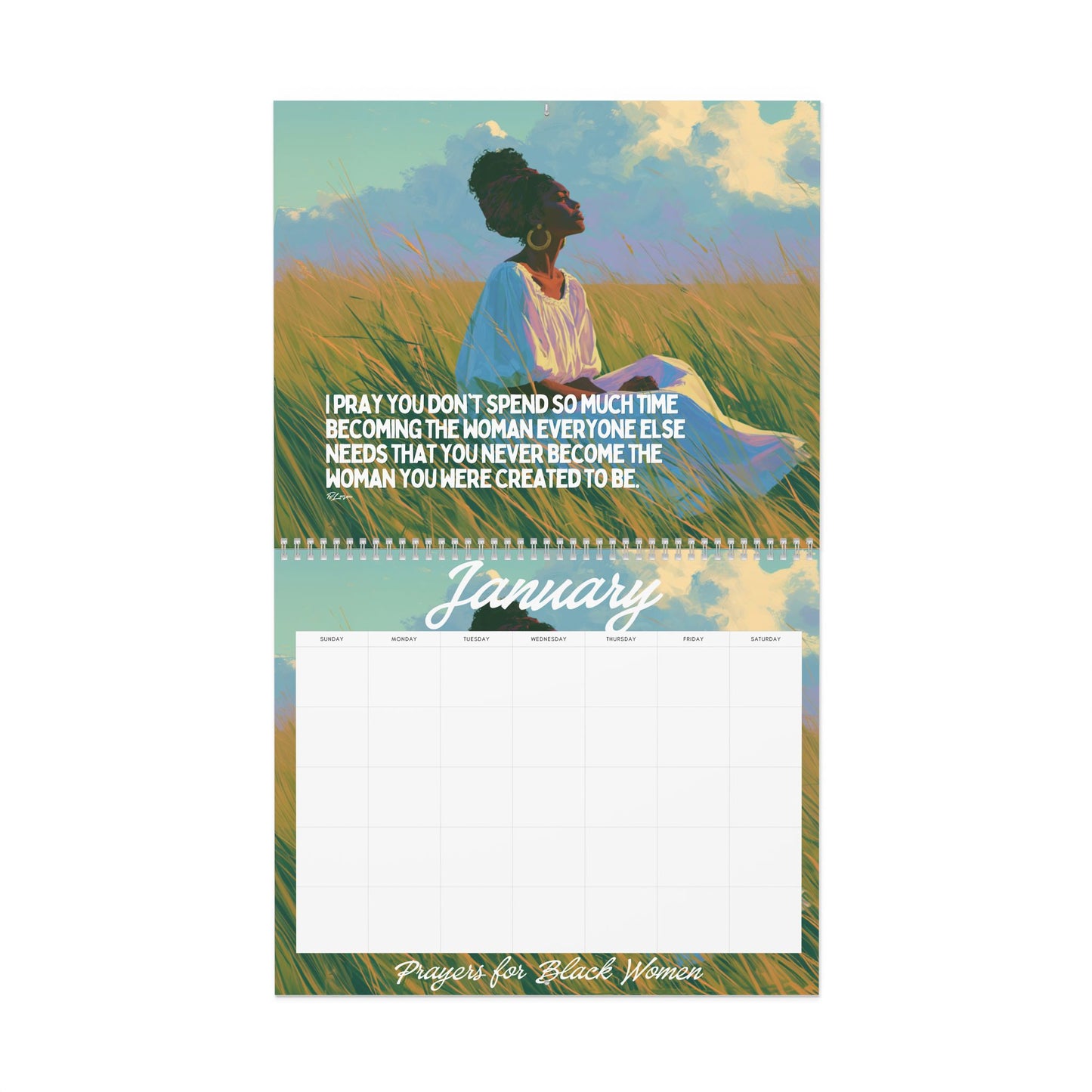 Prayers for Black Women Wall Calendar — Inspirational Monthly Planner with Uplifting Quotes