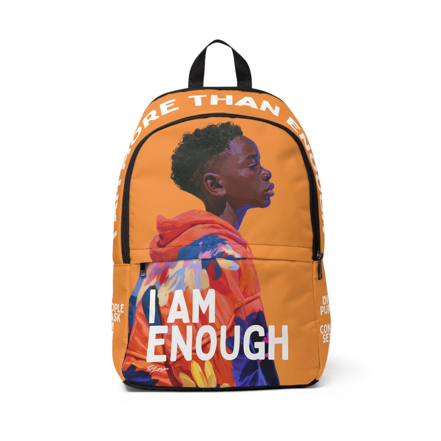 More Than Enough Backpack — Inspirational Black Fabric Backpack