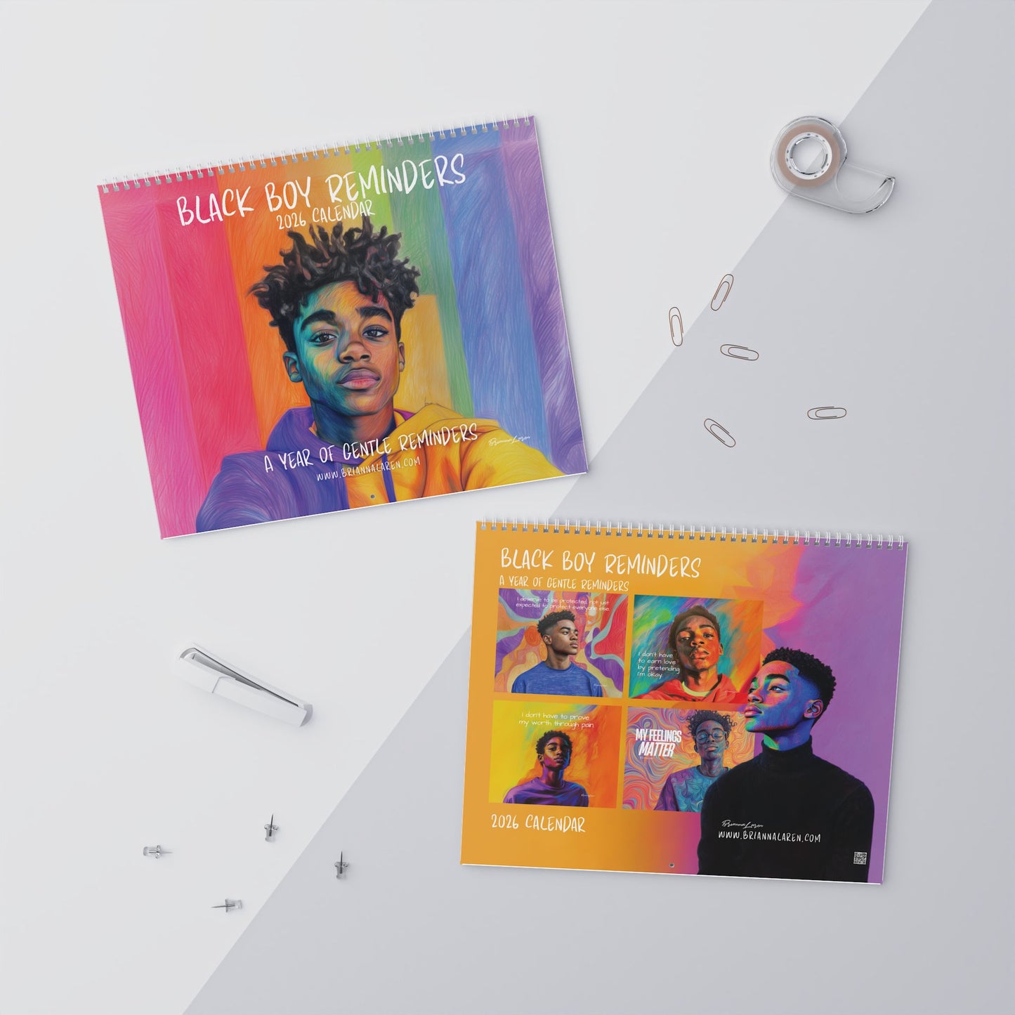 Black Boy Reminders 2026 Calendar
