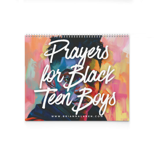 Prayers for Black Teen Boys Undated Calendar