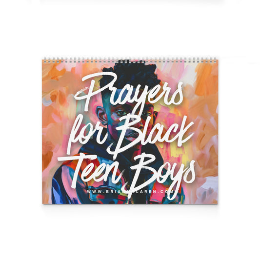 Prayers for Black Teen Boys Undated Calendar