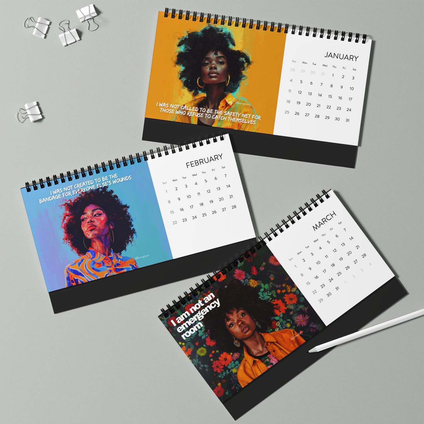 "Black Women Are Not Saviors" 2026 Desk Calendar