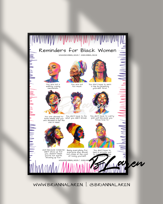 Black Women Reminders Poster