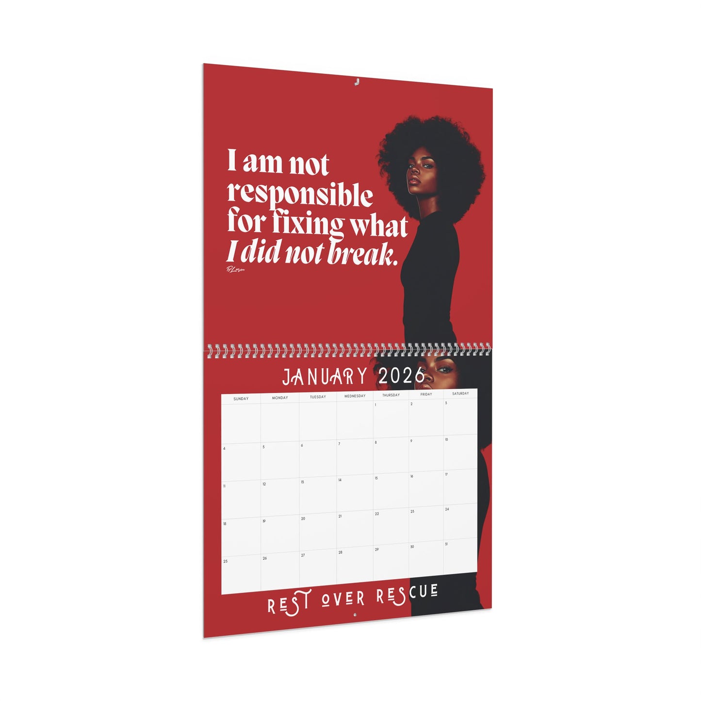 Rest Over Rescue 2026 Calendar