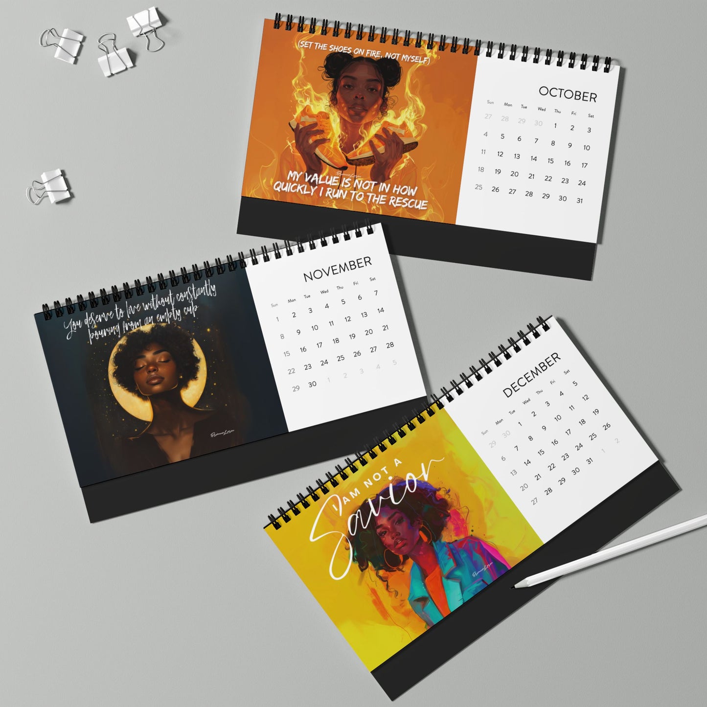 "Black Women Are Not Saviors" 2026 Desk Calendar