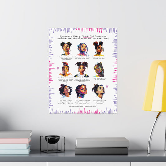 Black Girl Reminders Poster